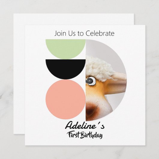 Invitation Primer cumpleaños (Devant / Derrière)
