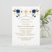 Invitation Primera Comunión Boys Twin First Holy Communion (Debout devant)