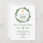 Invitation Primera Comunion Catholique Chalice Première Commu (Devant)