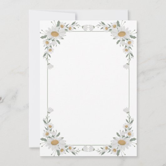 Invitation Primera Comunion Fleurs blanches Première communio (Dos)