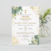 Invitation Primera Comunion Garçon Fille Catholique Première  (Debout devant)