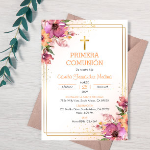Invitation Primera Comunion Invitacion de Primera Comunión