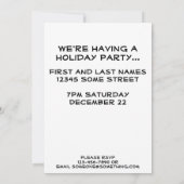 Invitation Primitive Folk Art Snowman Fête des Fêtes (Dos)