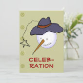 Invitation Primitive Folk Art Snowman Fête des Fêtes (Debout devant)