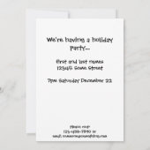 Invitation Primitive Folk Art Snowman Fête des Fêtes (Dos)