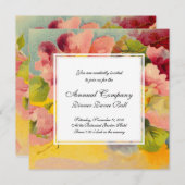 Invitation Primroses Vintages florales rétro chic (Devant / Derrière)