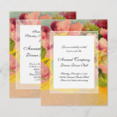 Invitation Primroses Vintages florales rétro chic (Devant / Derrière)