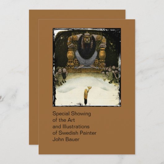 Invitation Prince avec le Troll King (Devant / Derrière)