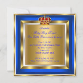 Invitation Prince Baby shower Blue Boy Red Racing Car 2B (Dos)