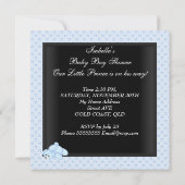 Invitation Prince Baby shower Boy Bassinette Bleue (Dos)