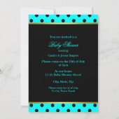 Invitation Prince Baby shower Boy Turquoise Black Ethnic (Dos)