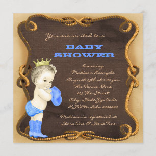 Invitation Prince baby shower de cowboy