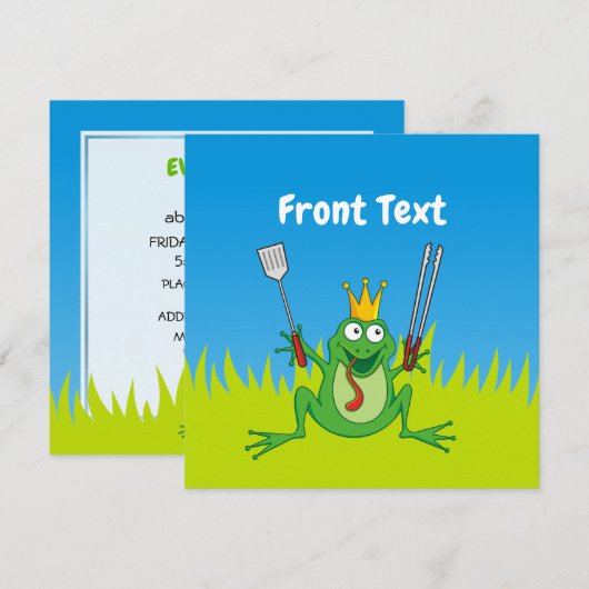 Invitation Prince BBQ (Devant / Derrière)