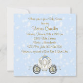 Invitation Prince Bébé Bleu Fête de Naissance de Bébé Garçon (Dos)