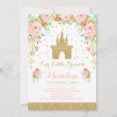 Invitation Prince Birthday Gold Princess Catle (Devant)