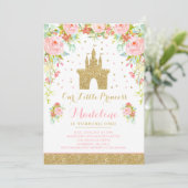 Invitation Prince Birthday Gold Princess Catle (Debout devant)