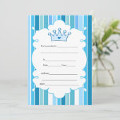 Invitation Prince Blue Stripes (Debout devant)