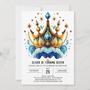 Invitation Prince Diamond Birthday Crown