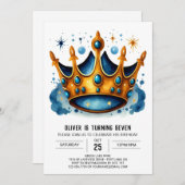 Invitation Prince Enchanted Anniversaire (Devant / Derrière)
