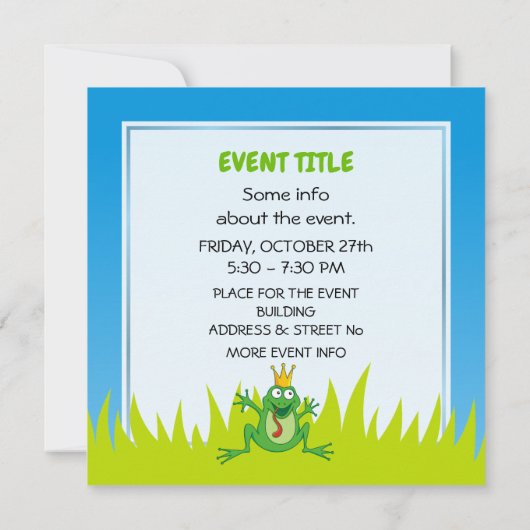Invitation Prince Frog (Dos)