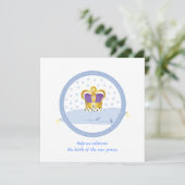 Invitation Prince George de Cambridge Coussin et Couronne (Debout devant)