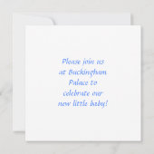 Invitation Prince George de Cambridge Coussin et Couronne (Dos)
