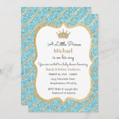 Invitation Prince, Invitation Baby shower garçon (Devant / Derrière)