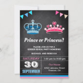 Invitation Prince ou Princesse Sexe Revevela Party (Devant)