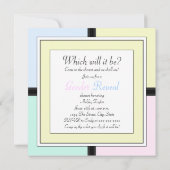 Invitation Prince Princesse Genre Révélation Douche (Dos)