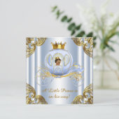 Invitation Prince Royal Carriage Prince Baby shower (Debout devant)