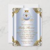 Invitation Prince Royal Carriage Prince Baby shower (Dos)