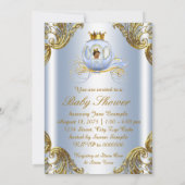 Invitation Prince Royal Carriage Prince Baby shower (Dos)