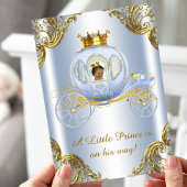 Invitation Prince Royal Carriage Prince Baby shower