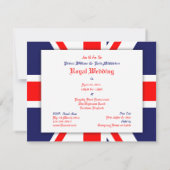 Invitation Prince royal William Kate Middleton de noce (Dos)
