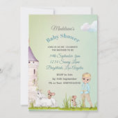 Invitation Prince Unicorn Crown Baby Boy Douche (Devant)