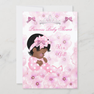 Invitation Princess Baby shower Girl rose Floral Ethnic