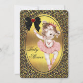 Invitation Princess Ballerina Faux Bow Phuile & Parties scint (Devant)