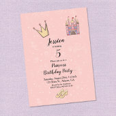 Invitation Princess Birthday Play Castle