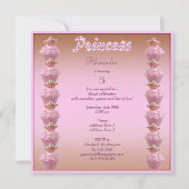 Invitation Princess Cake & Cupcakes (retour) (Dos)