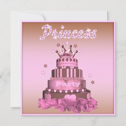 Invitation Princess Cake & Cupcakes (retour) (Devant)