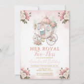 Invitation Princess Carriage Her royal five-ness Birthday  (Devant)