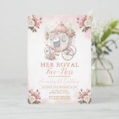 Invitation Princess Carriage Her royal five-ness Birthday  (Debout devant)