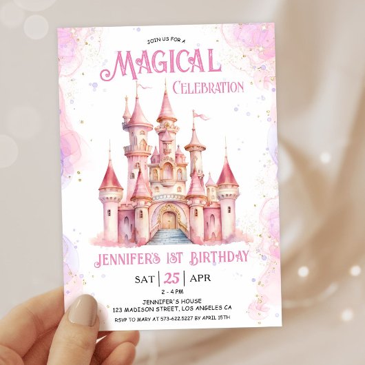 Invitation Princess Castle 1er anniversaire