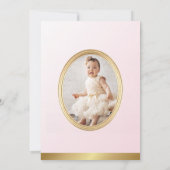 Invitation Princess Castle Carriage Rose Gold Girl Photo (Dos)