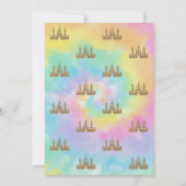 Invitation Princess Castle Flowers Tie Dye Anniversaire (Dos)