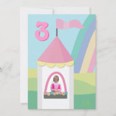 Invitation Princess Castle Girly Fête d'anniversaire Invitati (Devant)