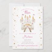 Invitation Princess Castle Magical Girl 3ème anniversaire (Devant)