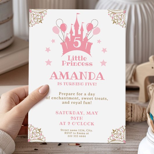 Invitation Princess Castle Magique Anniversaire Bash