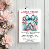 Invitation princess château ballons arc bébé douche