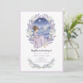 Invitation Princess Cinderella Fairytale Floral Anniversaire (Debout devant)